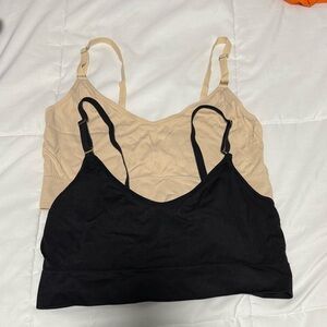 Anne Klein Black and Tan Camisole Duo